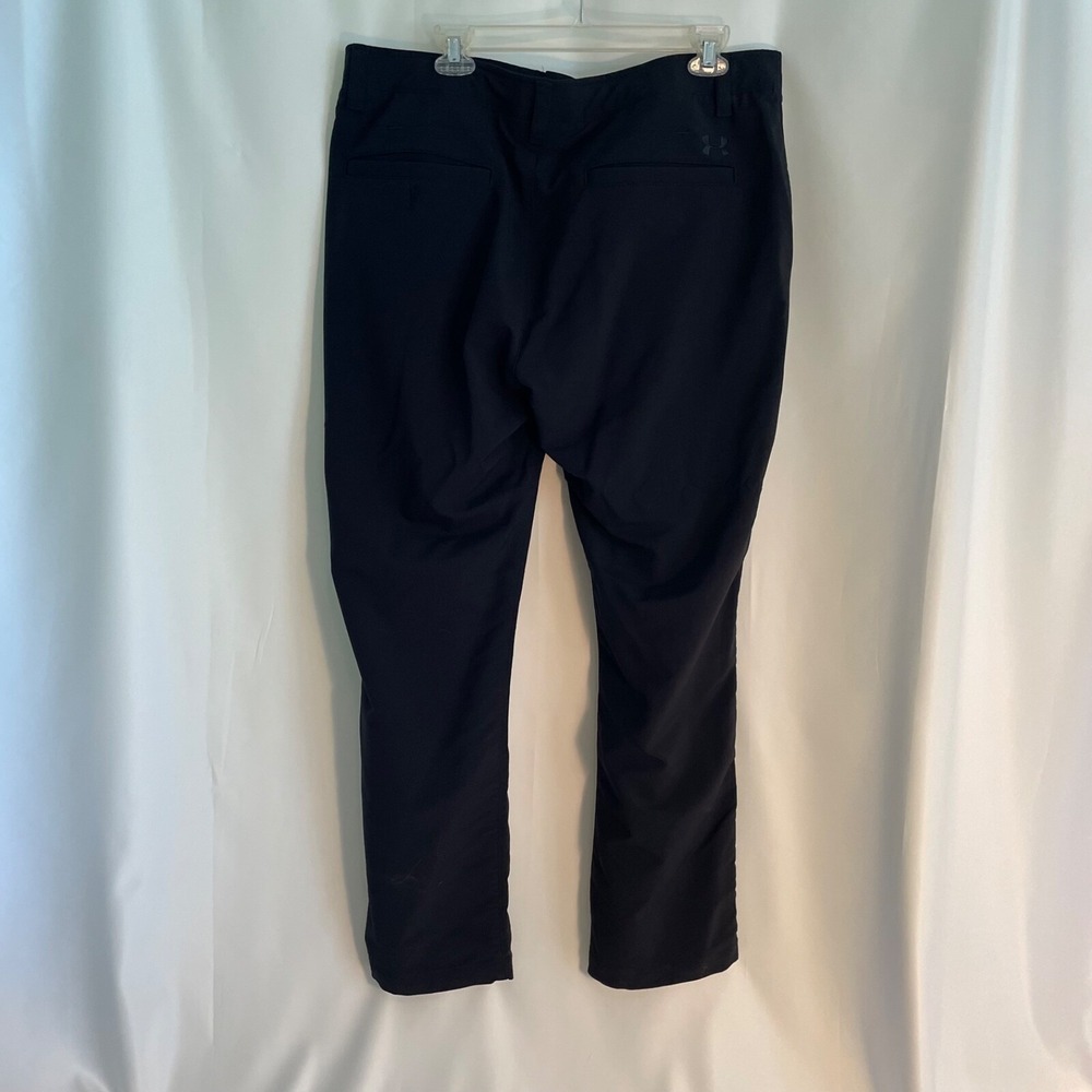 Under Armour Men's Pants Athletic Golf Loose Fit Chino Black 38x30 Lightweight - Picture 2 of 7